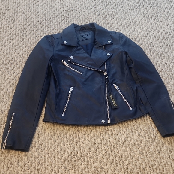 BLANKNYC Motorcycle Navy Blue Jacket Size S - Picture 2 of 6